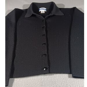 Pendleton Classic Black Wool Blend Cardigan Sweater Women’s M Vintage